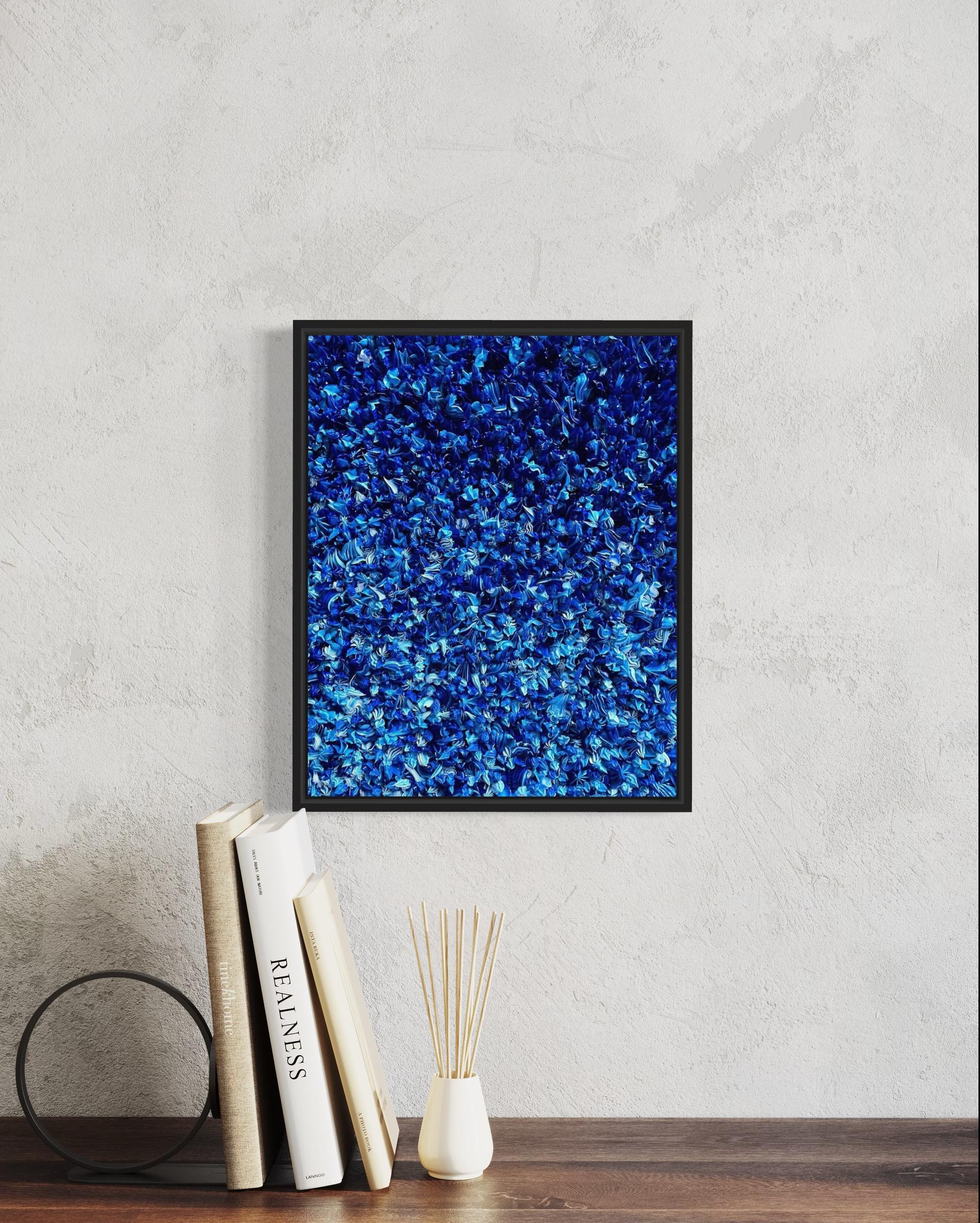 50 nuances de bleu - Pop Art Mixed Media Art par christophe sola