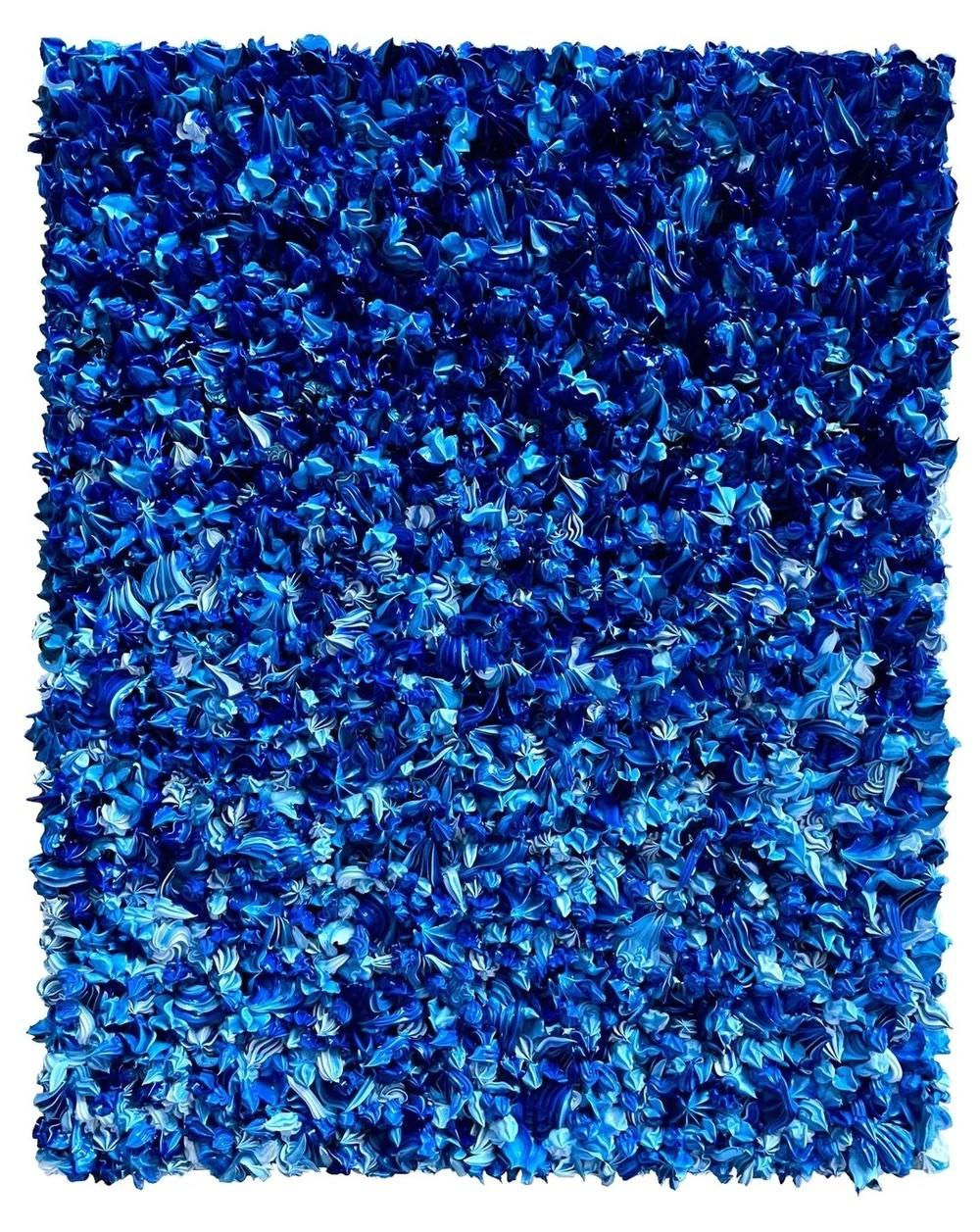 50 Shades of Blue - Mixed Media Art by christophe sola