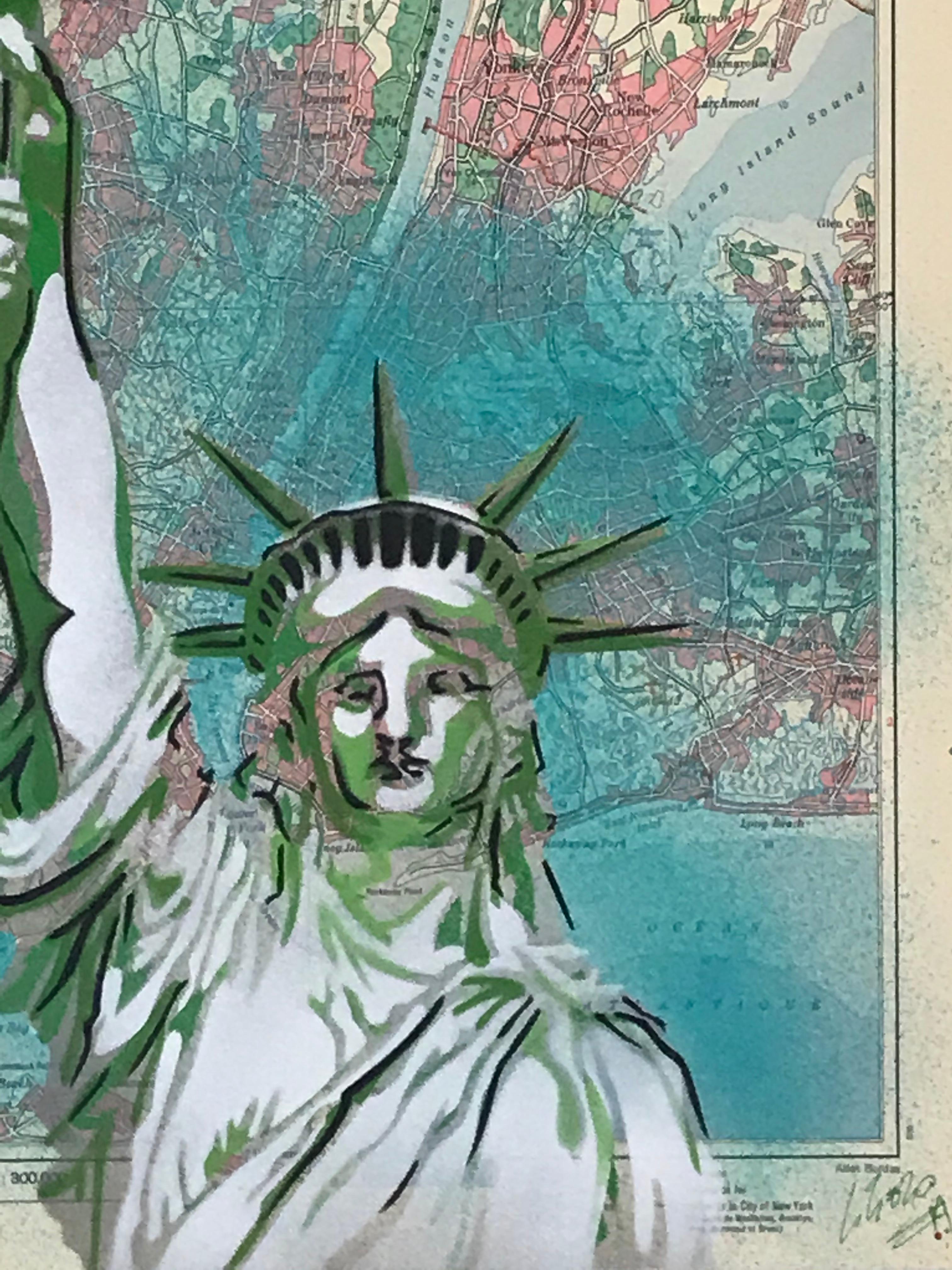 Christophe Stouvenel « Carte New York » en vente 3