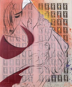 "Enveloppe Moi" Multilayer stencil on stamp sheet from 1992
