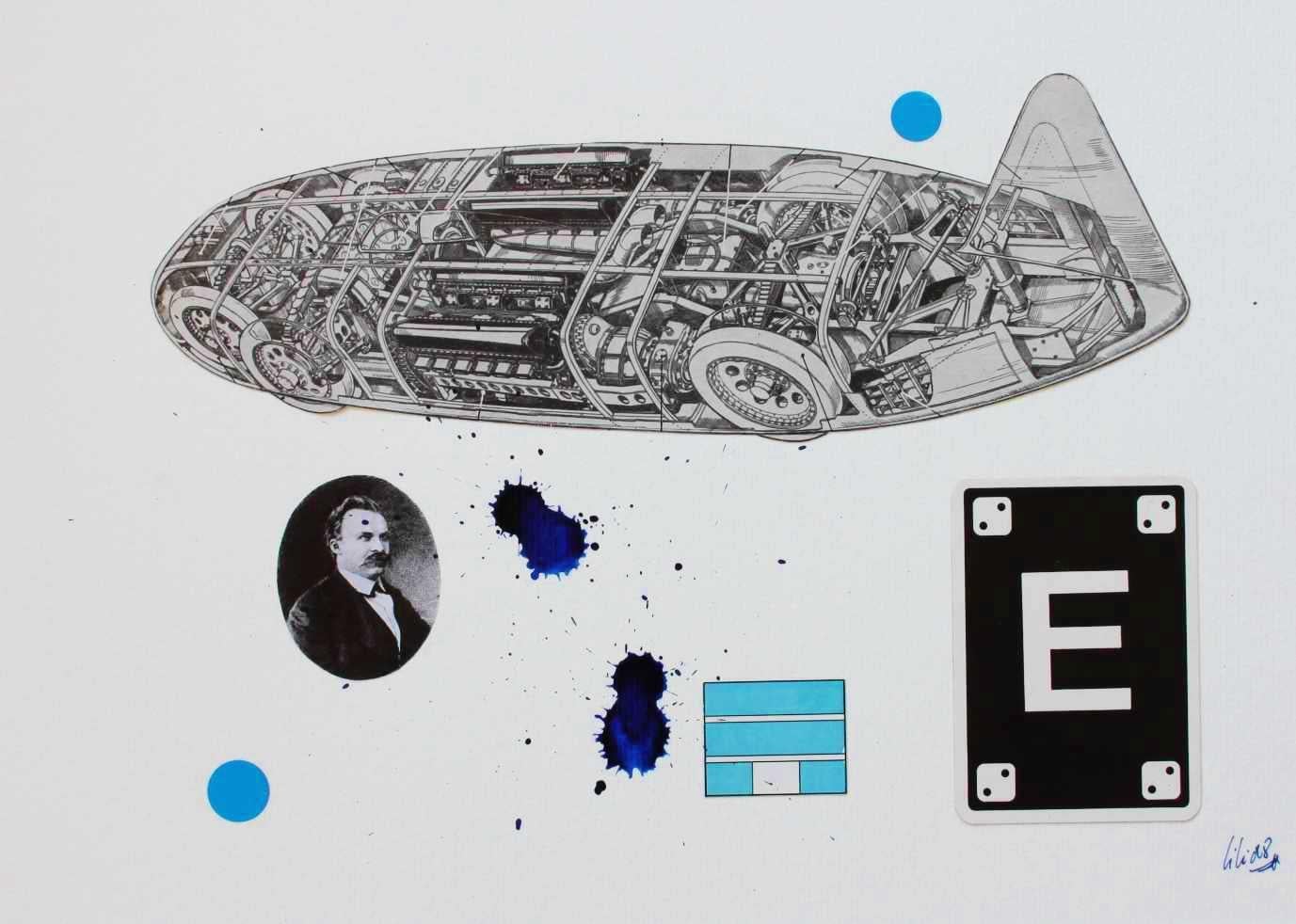 No SeNsE (blue) - Mixed Media Art by Christophe Stouvenel