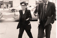 Vintage Yoko Ono and Guest, 1987, Photograph Andy Warhol's Memorial Service, Black White