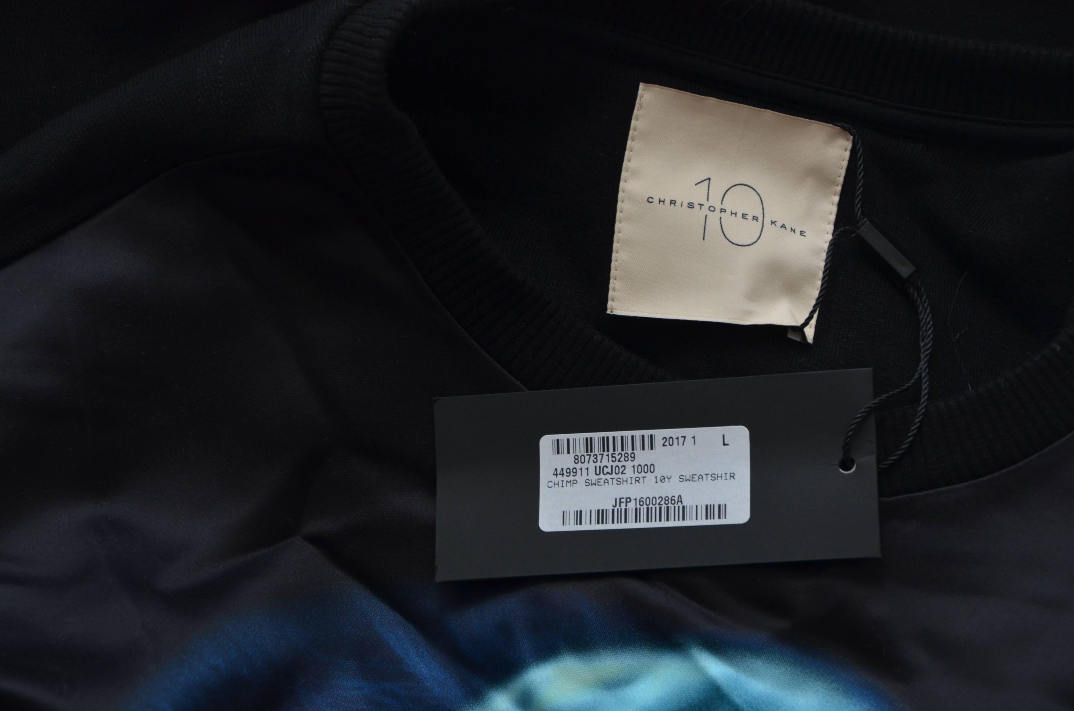 Black Christophen Kane Sweatshirt  NEW  L For Sale