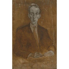 Christopher Alexander (1926-1982) - Mid 20th Century Oil, The Gentleman