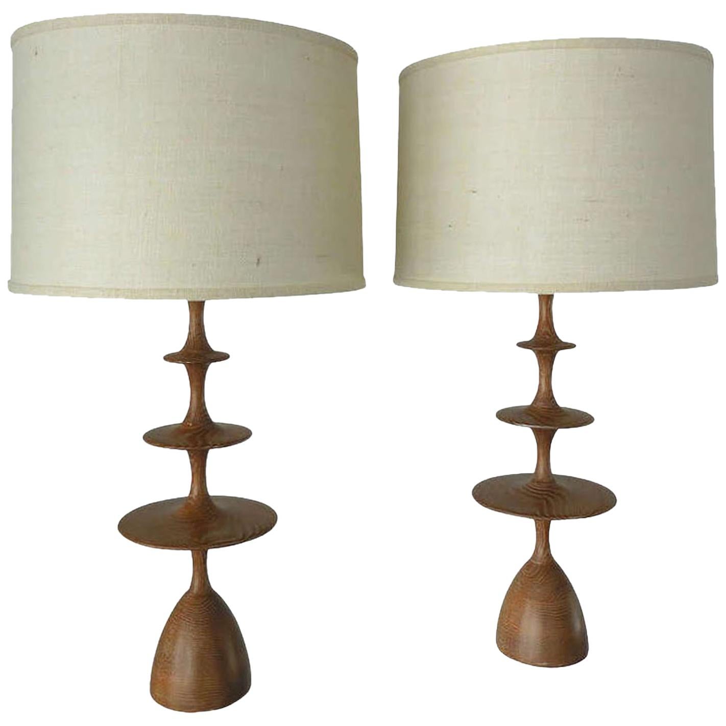 Christopher Anthony Ltd. "Metro" Table Lamp in Cerused Light Oak For Sale