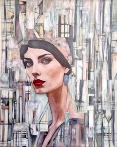 Eva.  Contemporary Figurative Mixed Media Painting