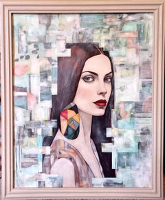 Isla.  Contemporary Figurative Mixed Media Painting