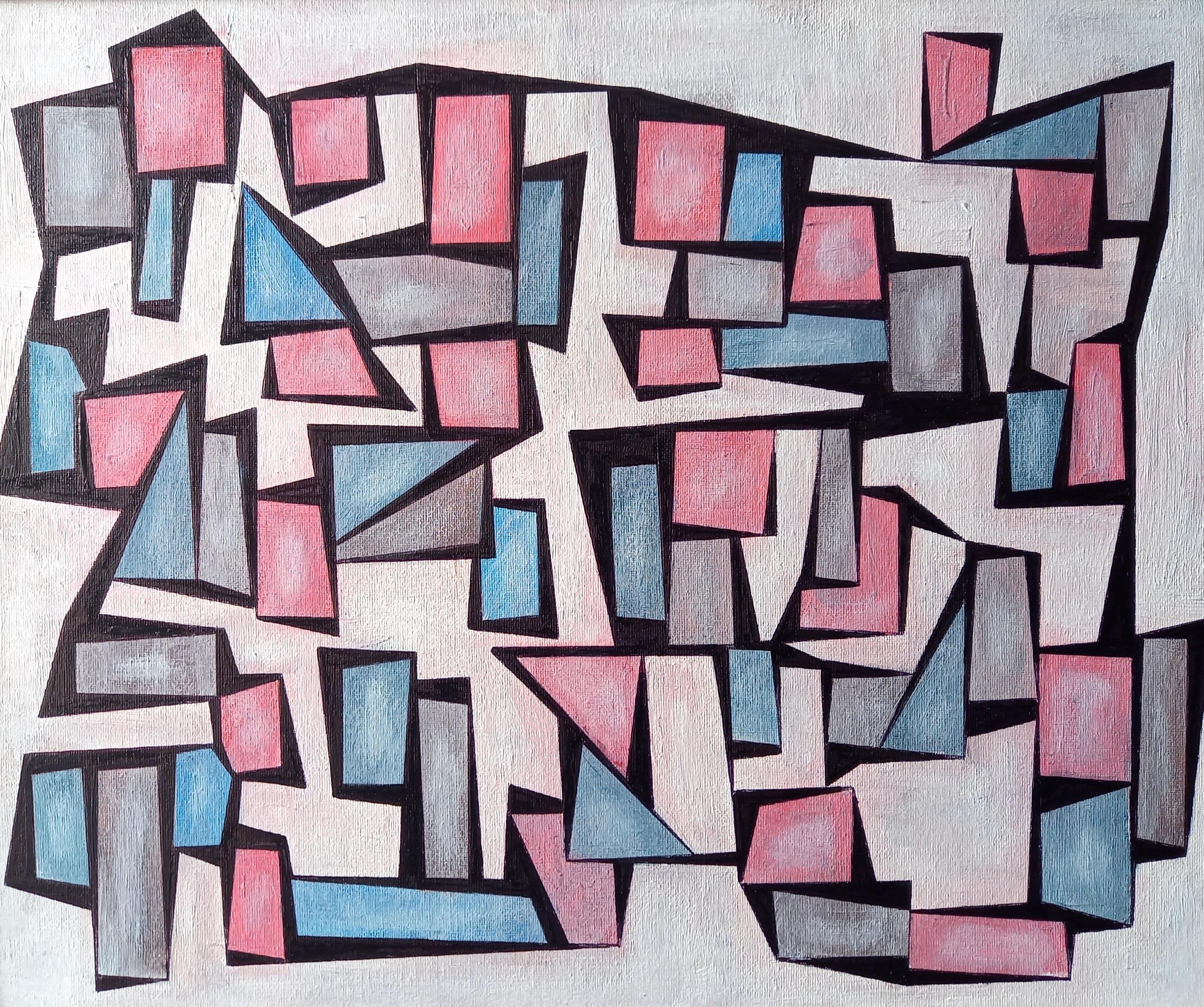 Abstract II.  Pittura ad olio astratta contemporanea - Painting di Christopher Barrow
