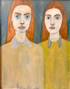 Aoife and Clodagh:  Contemporary Figurative Oil Painting
