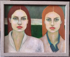 "Avery e Hazel"  Pittura ad olio figurativa contemporanea