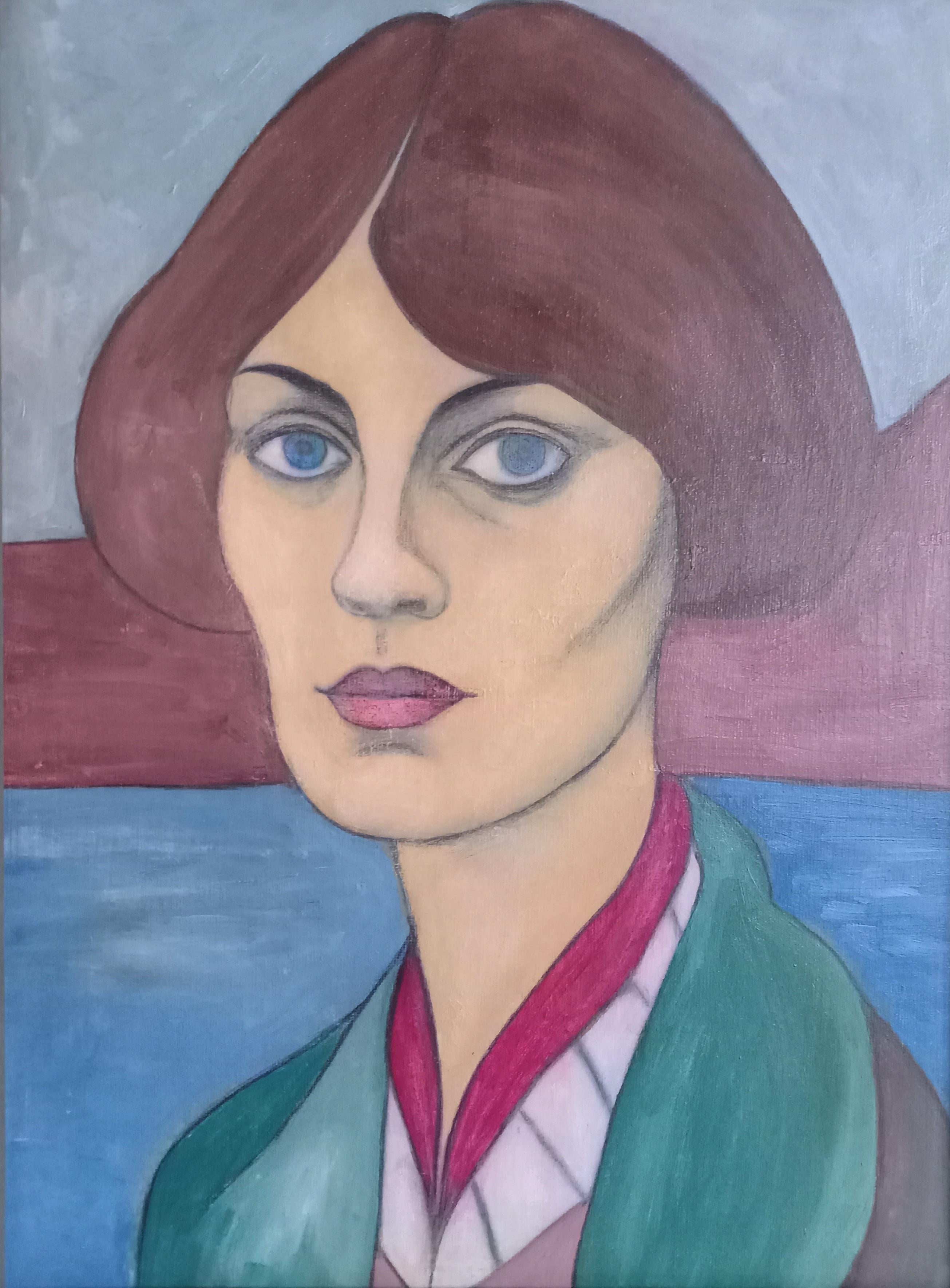 Figurative Painting de Christopher Barrow - "Bridgett"  Pintura al óleo figurativa contemporánea