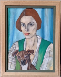 "Eleanor and Baxter"  Contemporary Figurative Oil Painting