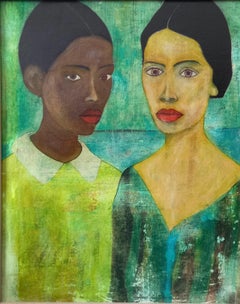 Omari and Aditi:  Contemporary Figurative Oil Painting