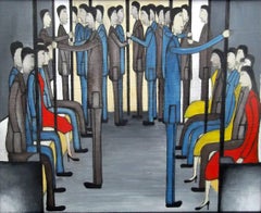 On the Train: Contemporary Figurative Oil Painting