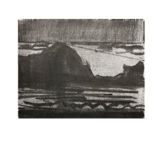 Kleine hypnotische Welle, Skizze auf Leinwand - Contemporary Landscape Archival Print