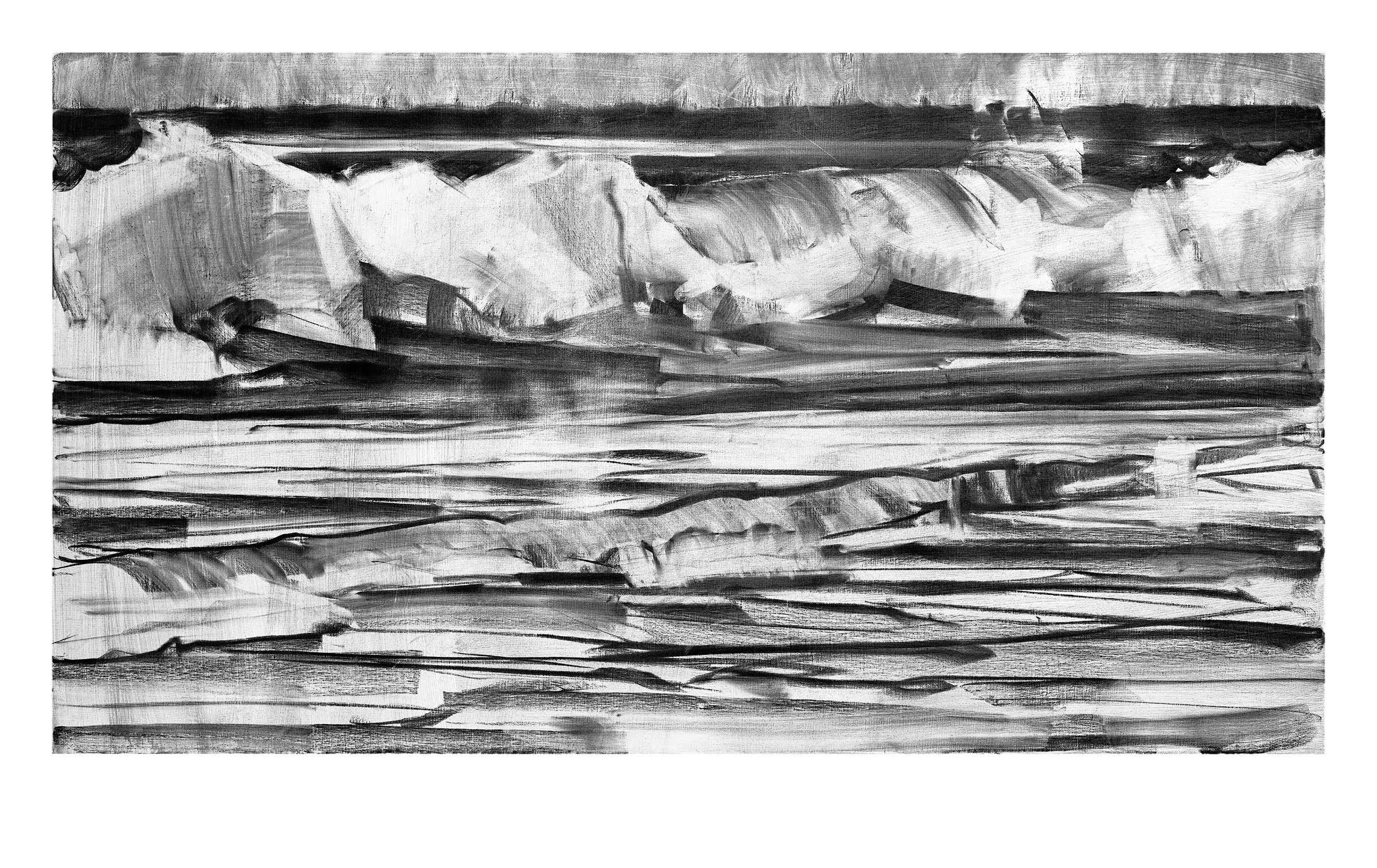 Christopher Benson Landscape Print – The Impact Zone - Contemporary Landscape Sketch Archival Print