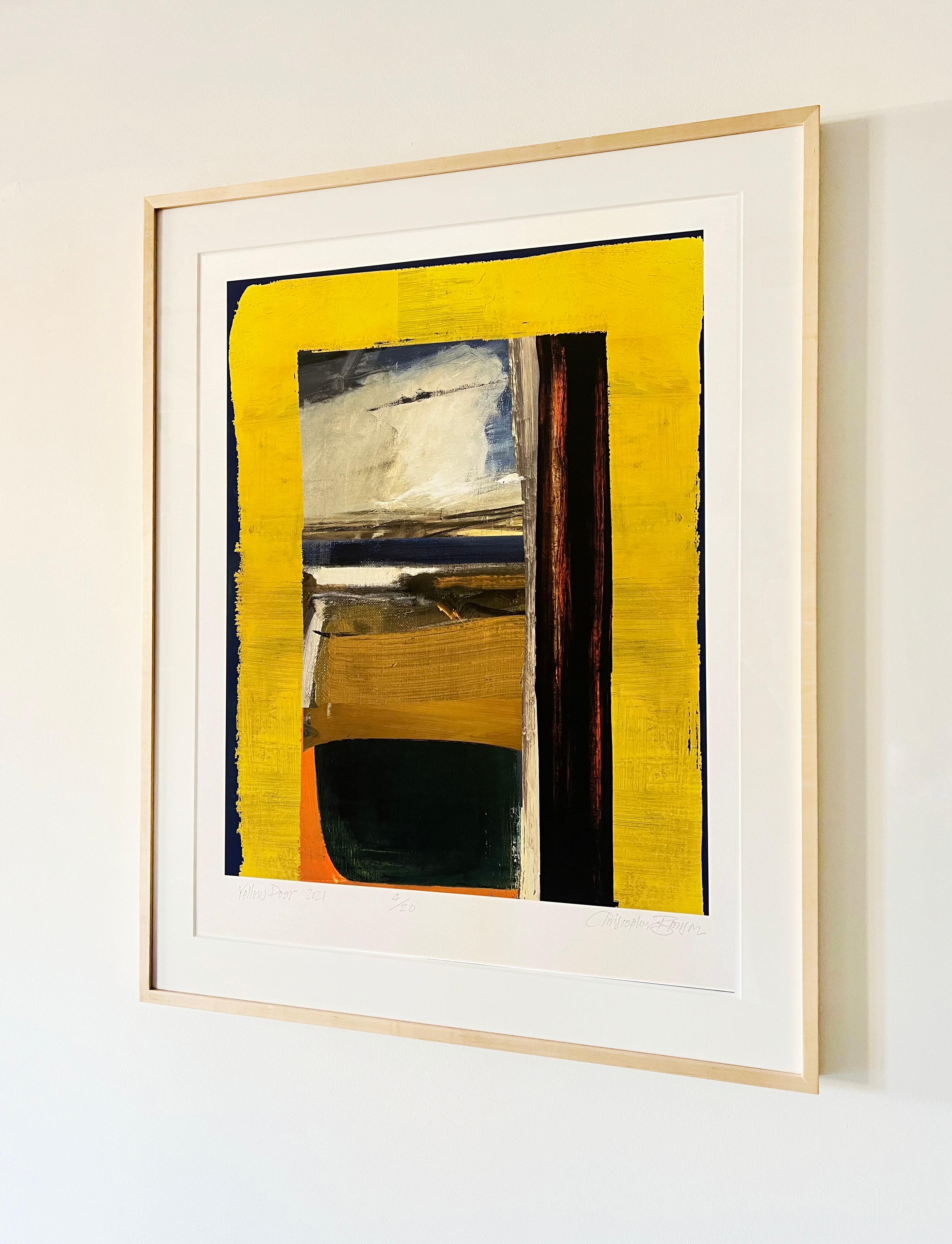 Yellow Door - Abstract Print by Christopher Benson