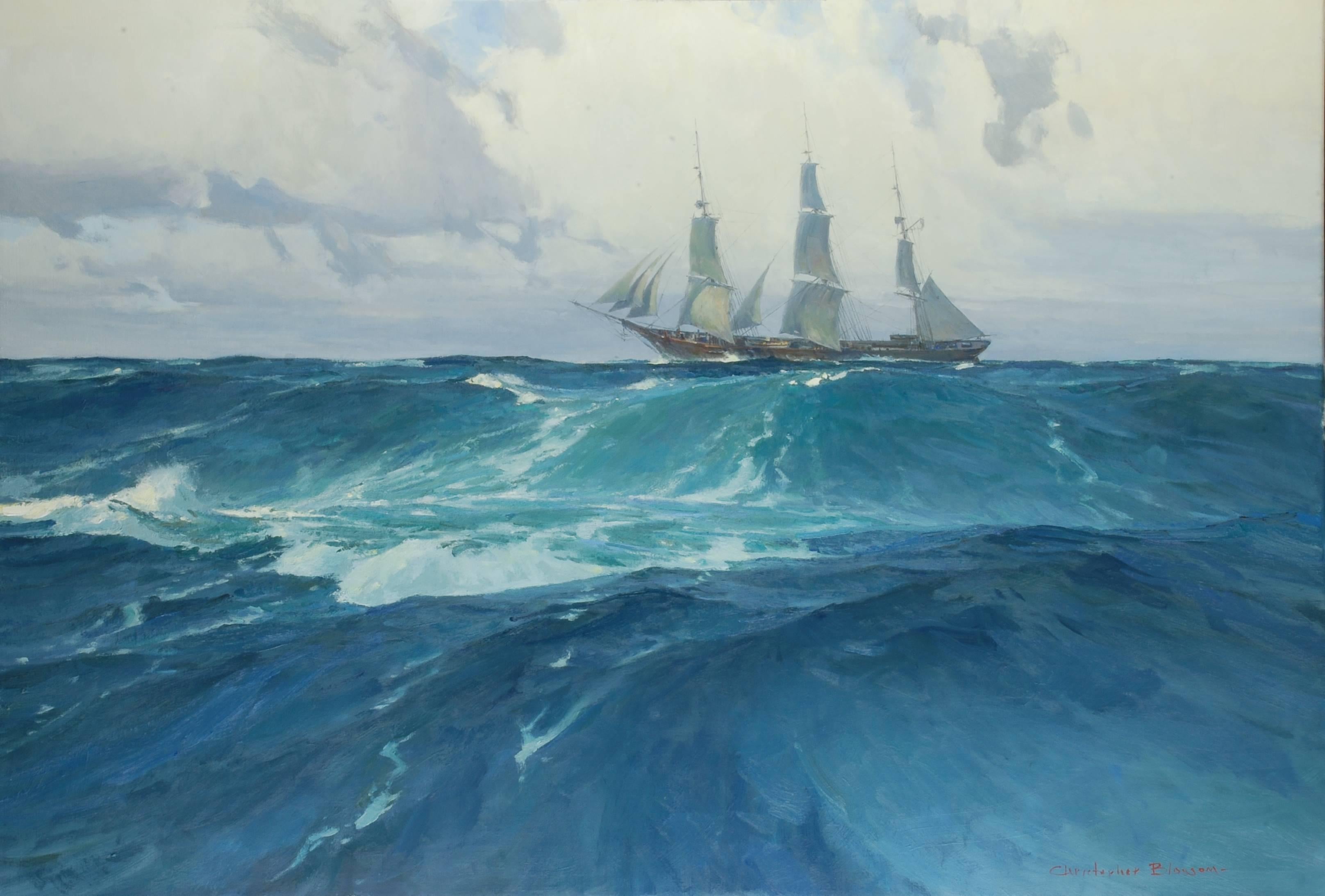 Christopher Blossom Landscape Painting - Open Sea
