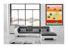 Christopher Brown Original Monoprint Painting Signed Abstract Large Modern Art