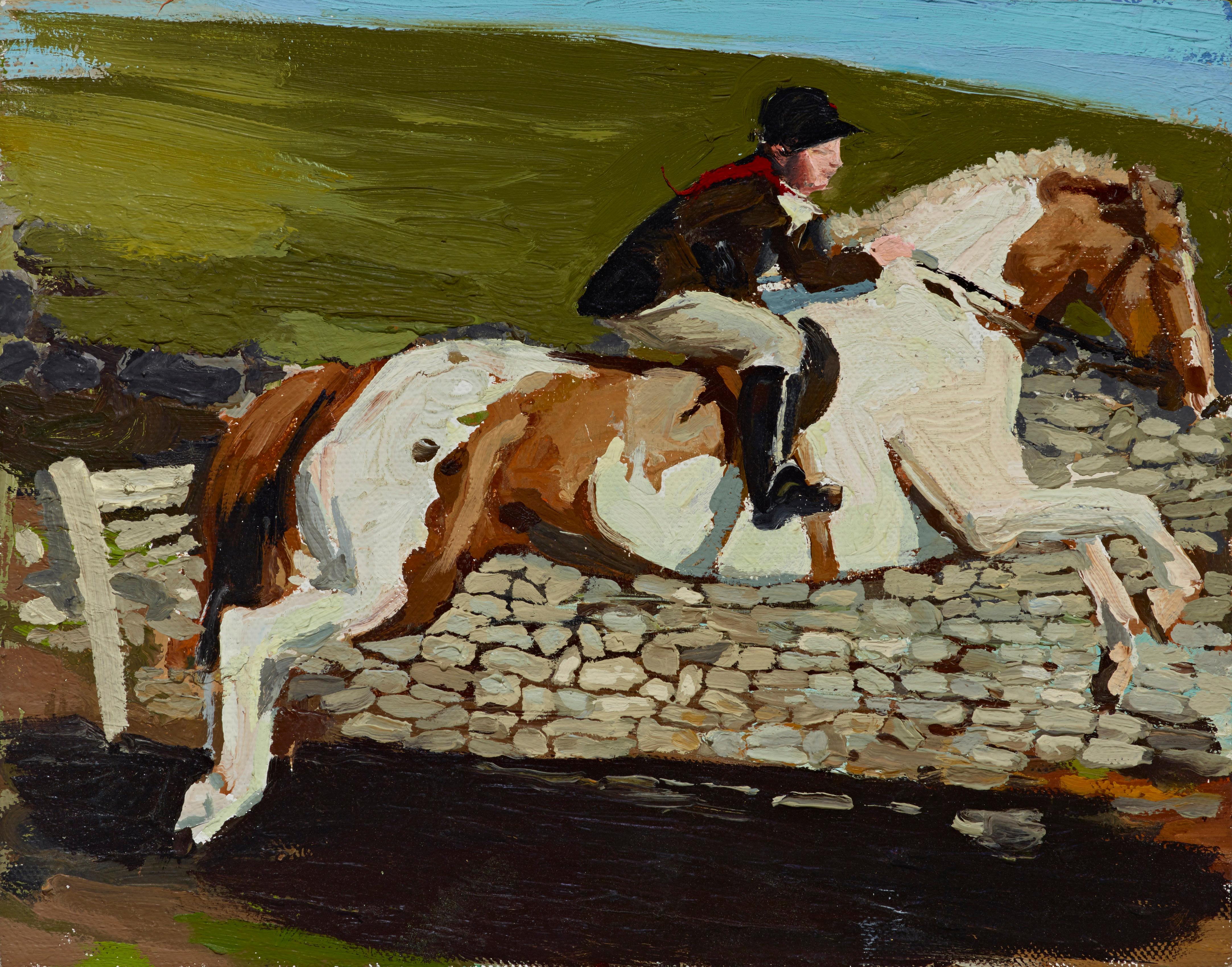 Horse and Rider - Painting by Christopher Brown