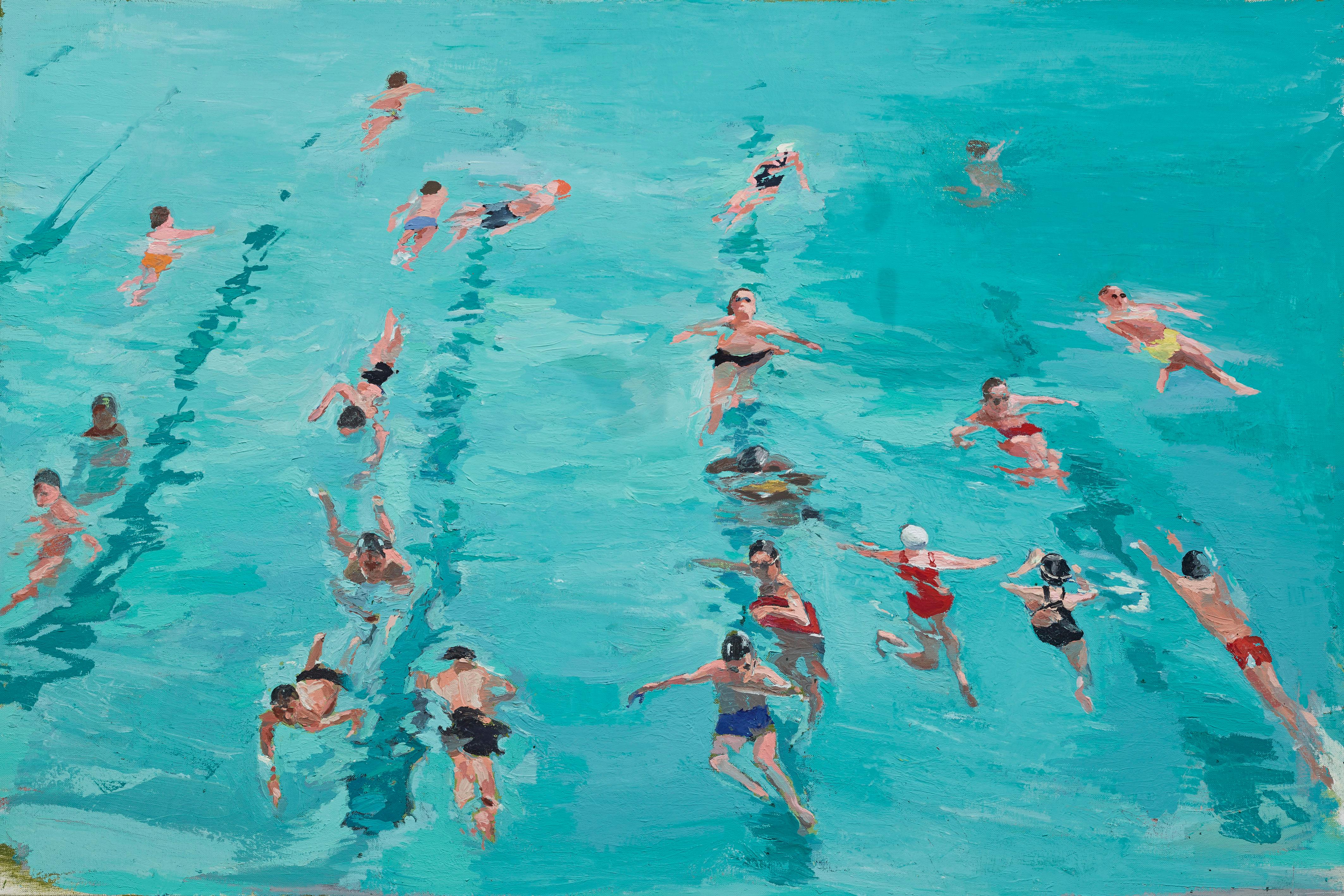 Pool - Painting by Christopher Brown