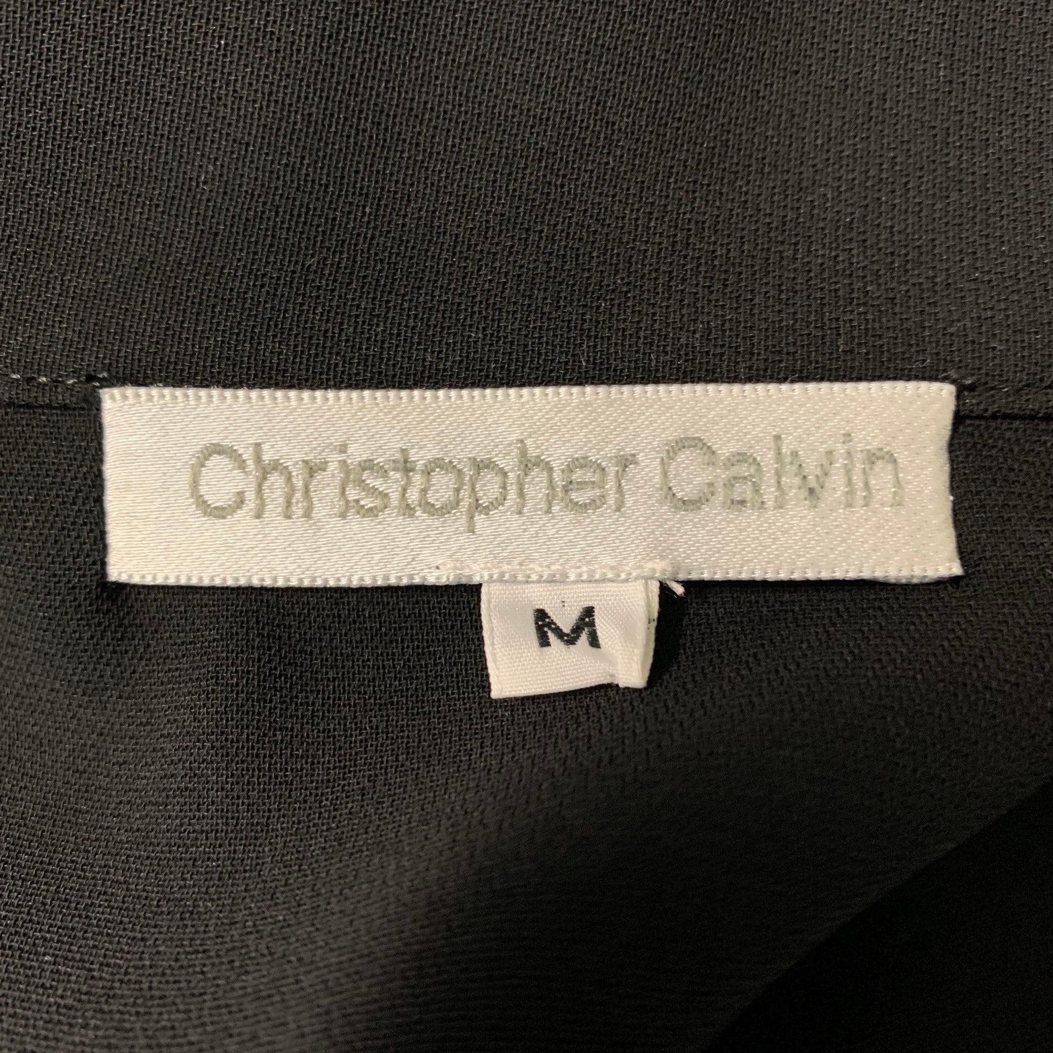 CHRISTOPHER CALVIN Size M Black Polyester Solid Jacket 1