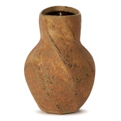 Christopher Carter Oxidierte Studio Pottery Vase mit Textur