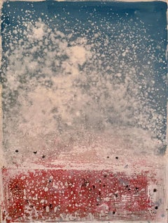 Red Desert - Contemporary Abstract Landscape Oil Painting