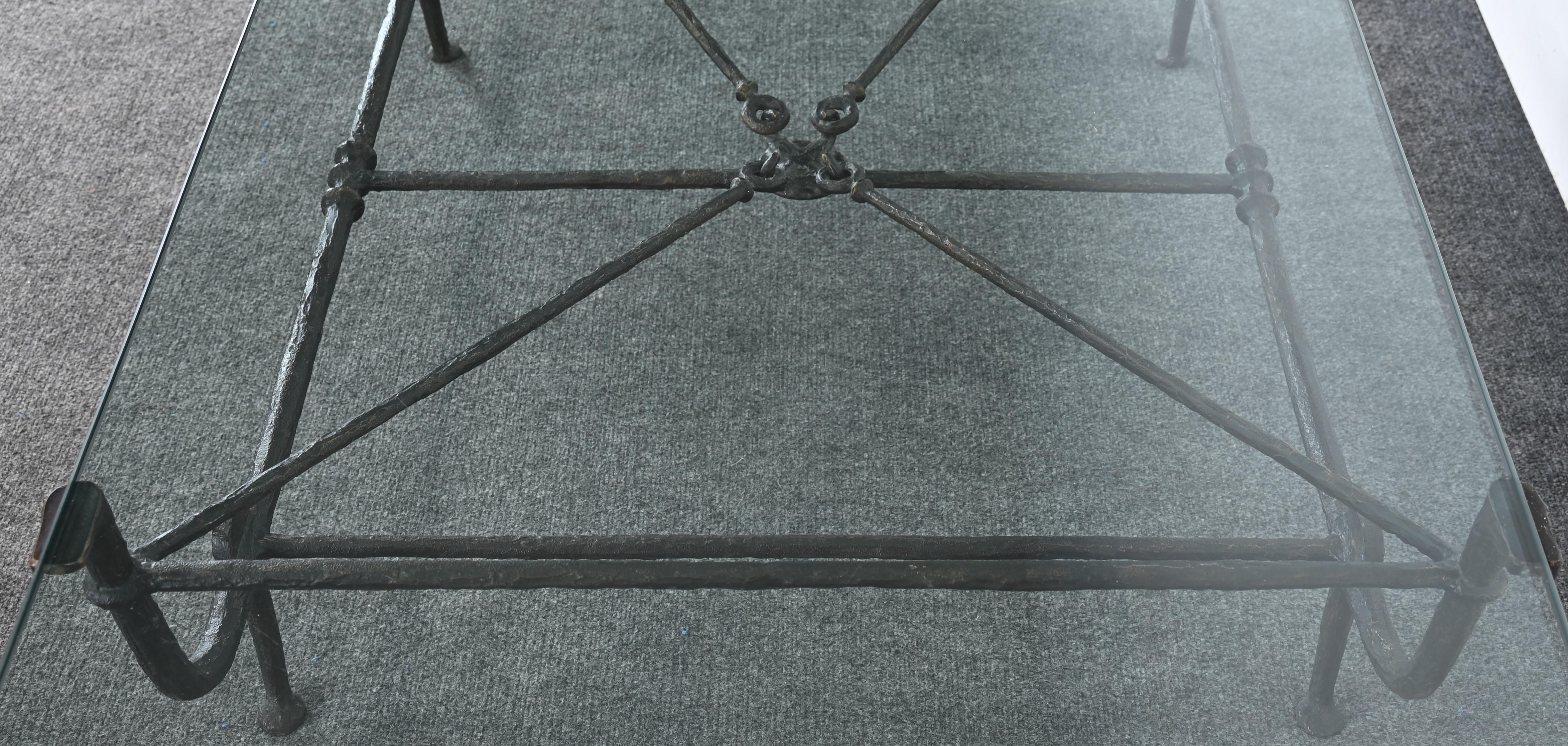 Christopher Chodoff Bronze Coffee Table in the Manner of Diego Giacometti, 1980s 2