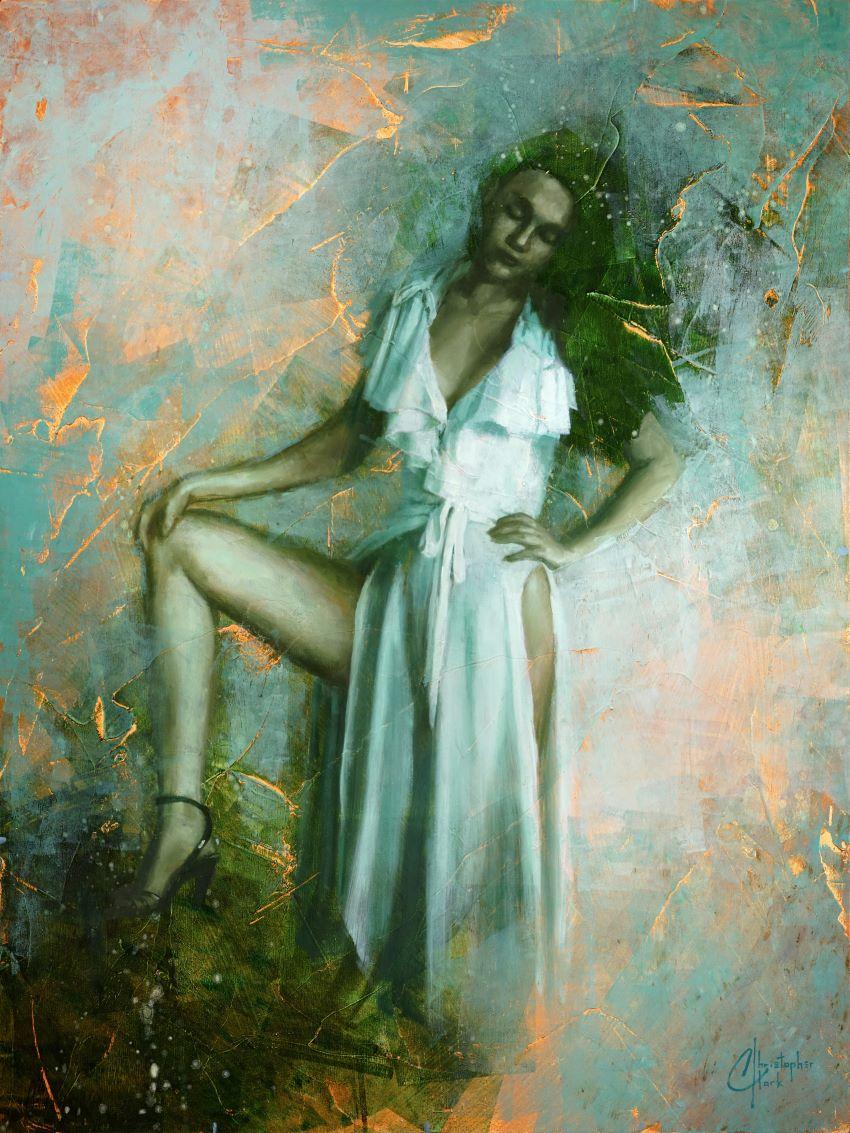 Christopher Clark Figurative Painting - "Timeless Beauty", Oil Painting