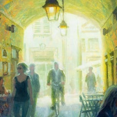 "Corridor Cafe" by Christopher Clark, Original Oil Painting