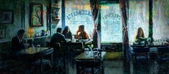"New York City, Cafe 1" Oil Painting