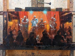 "New York City, Jazz" Oil Painting