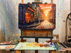 "Paris, Afternoon Cafe" Oil Painting