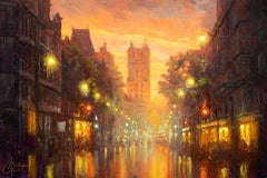 "Paris, Rainy Street 3" Oil Painting