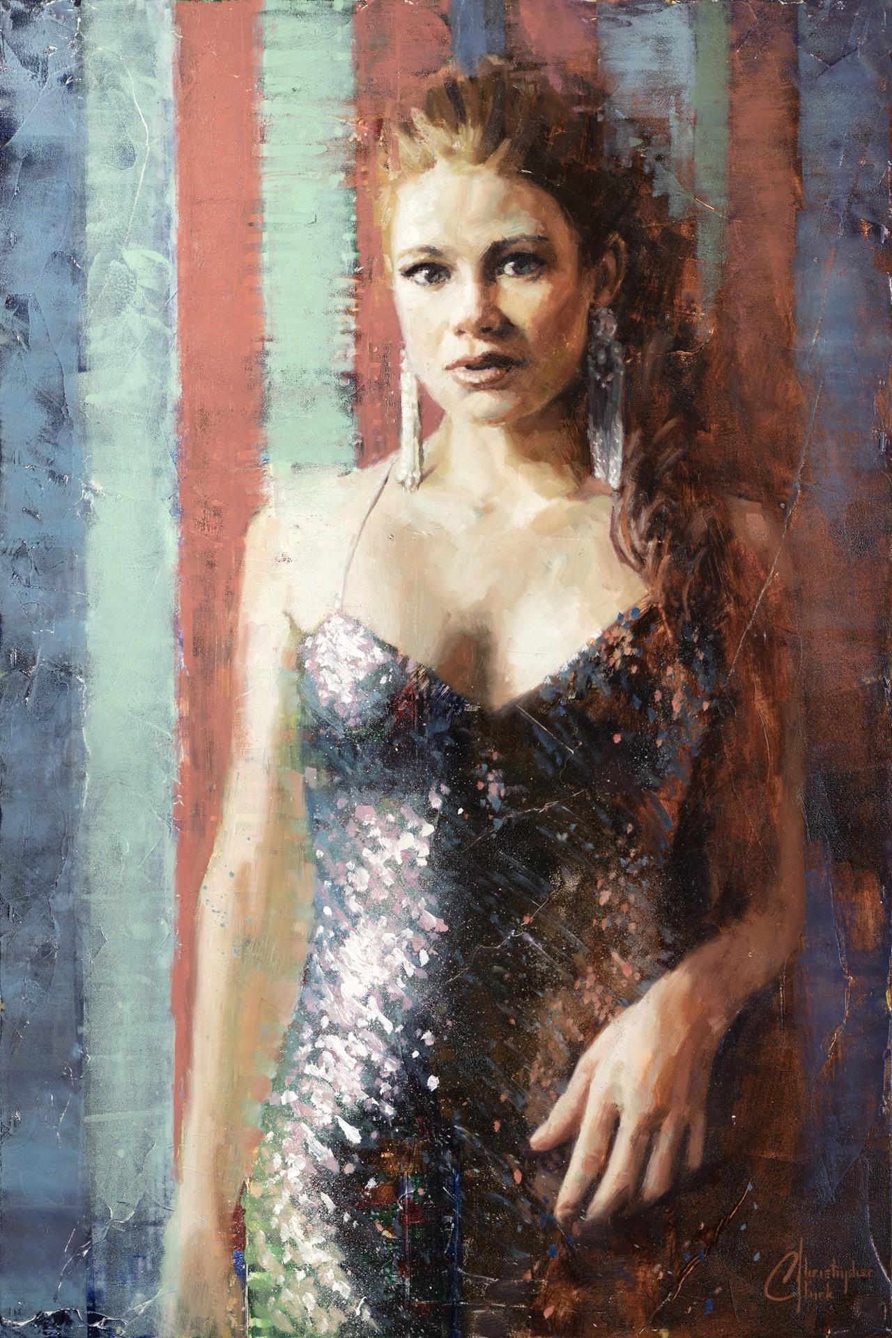 Christopher Clark Figurative Painting - Poised