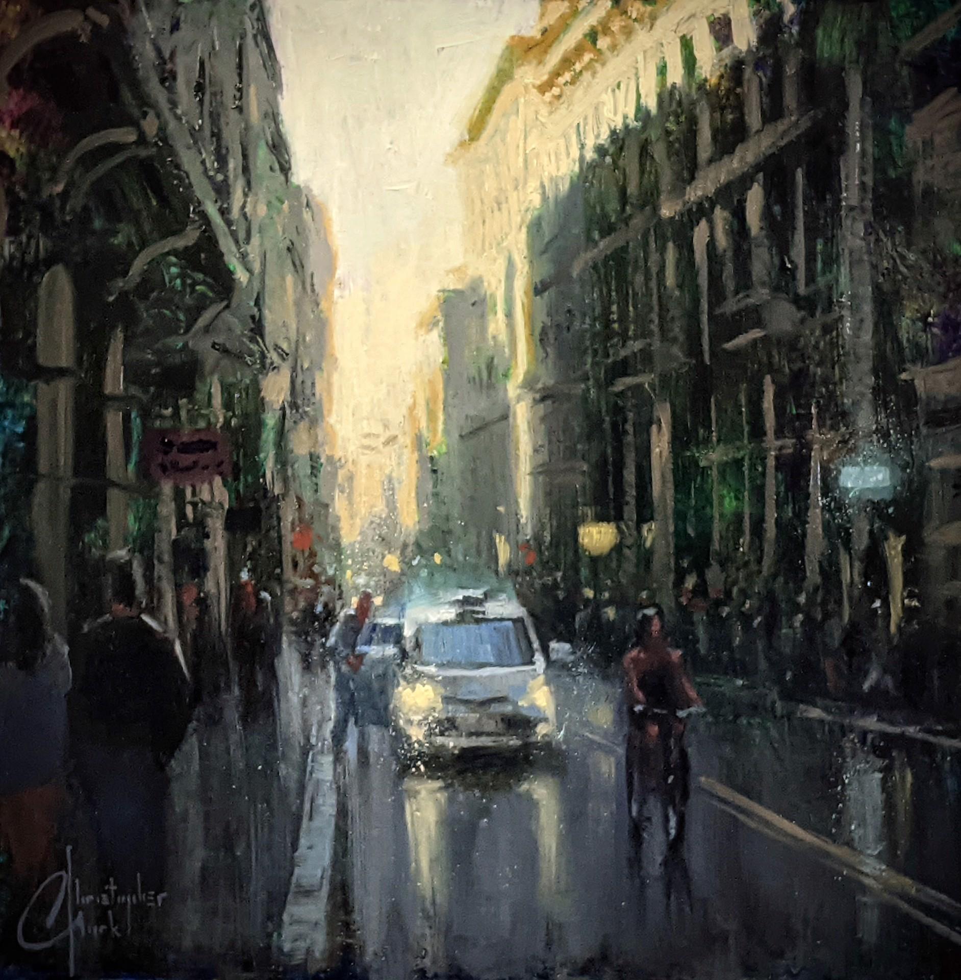 Christopher Clark Figurative Painting - Rome Alleyway