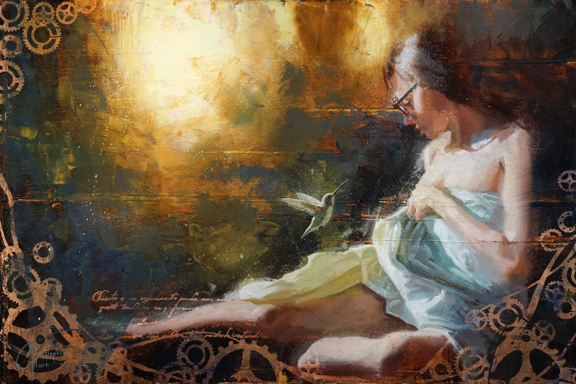 Portrait Painting di Christopher Clark - La visita di un amico