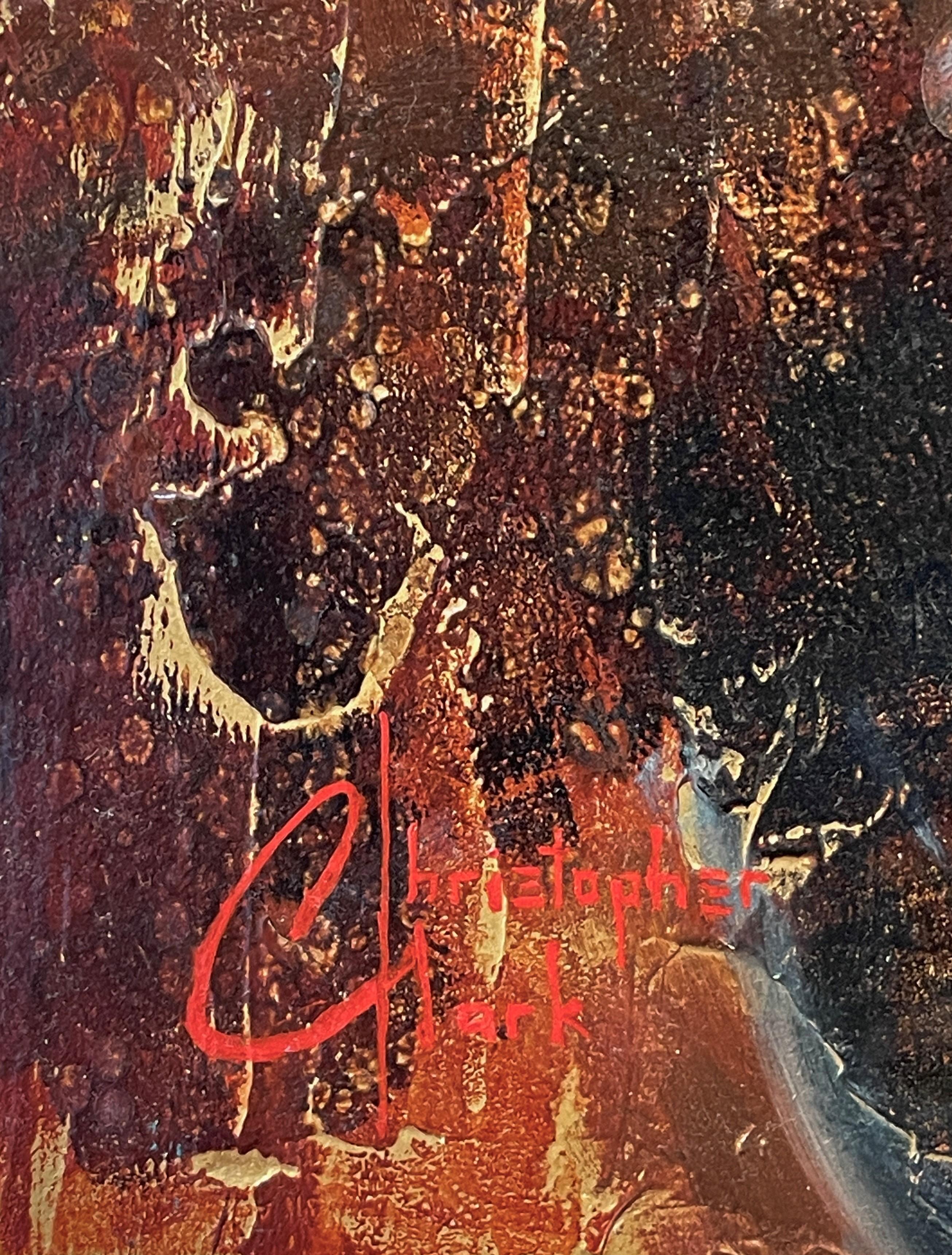 „Blissfully Oblivious“ von Christopher Clark, Original surrealistisches Ölporträt im Angebot 3