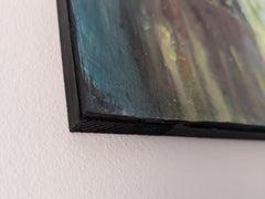 « Honfleur Street » (2024) par Christopher Clark, paysage urbain, huile et acrylique