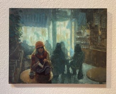 "El Diario" de Christopher Clark, Chica leyendo en un café