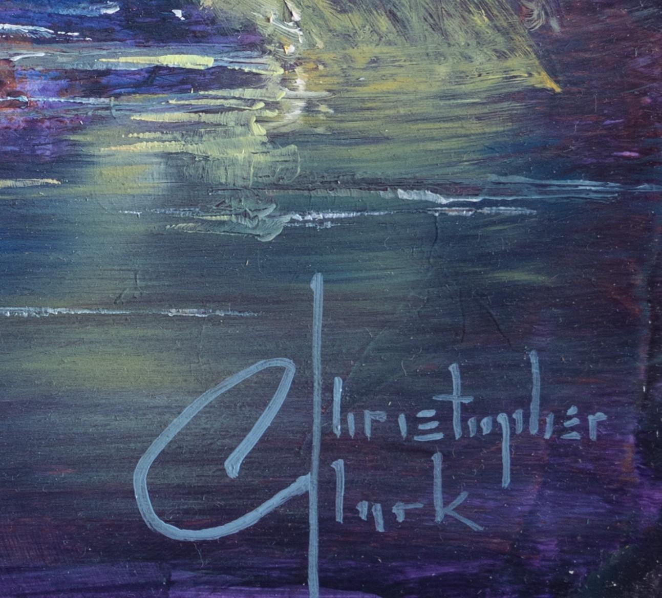 „Toulouse Canal de Brienne Bridge“ (2024) von Christopher Clark, Öl und Acryl im Angebot 4