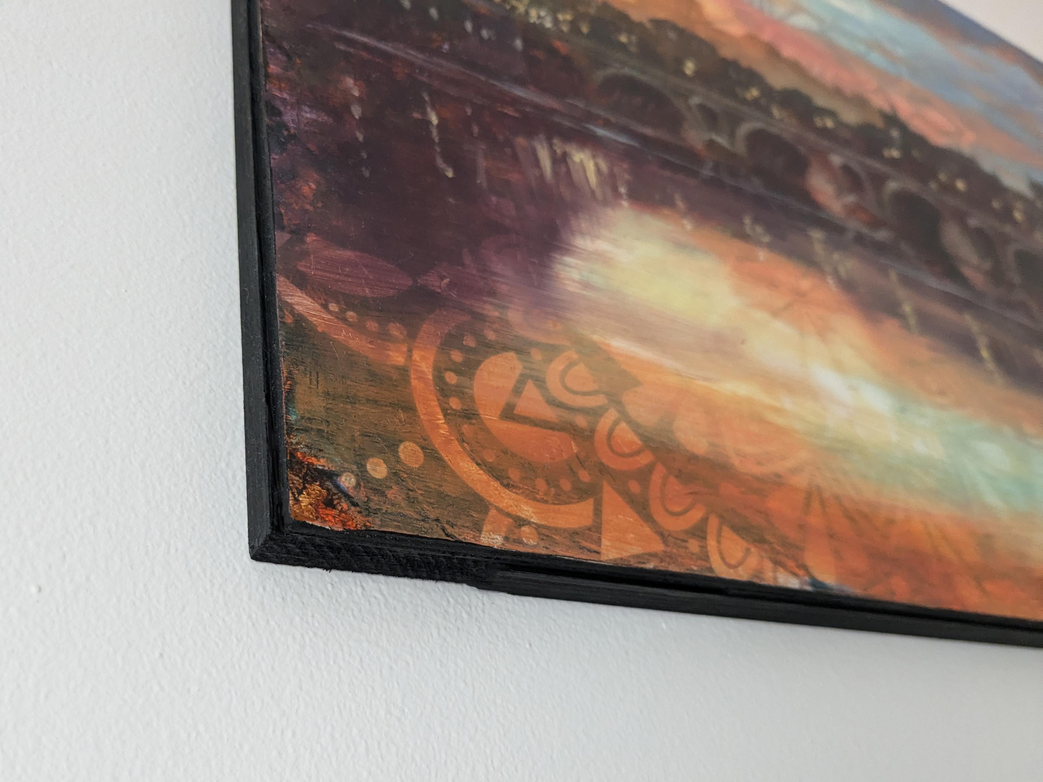 „Toulouse Pont Neuf Sonnenaufgang“ (2024) von Christopher Clark, Öl- und Acrylgemälde im Angebot 2