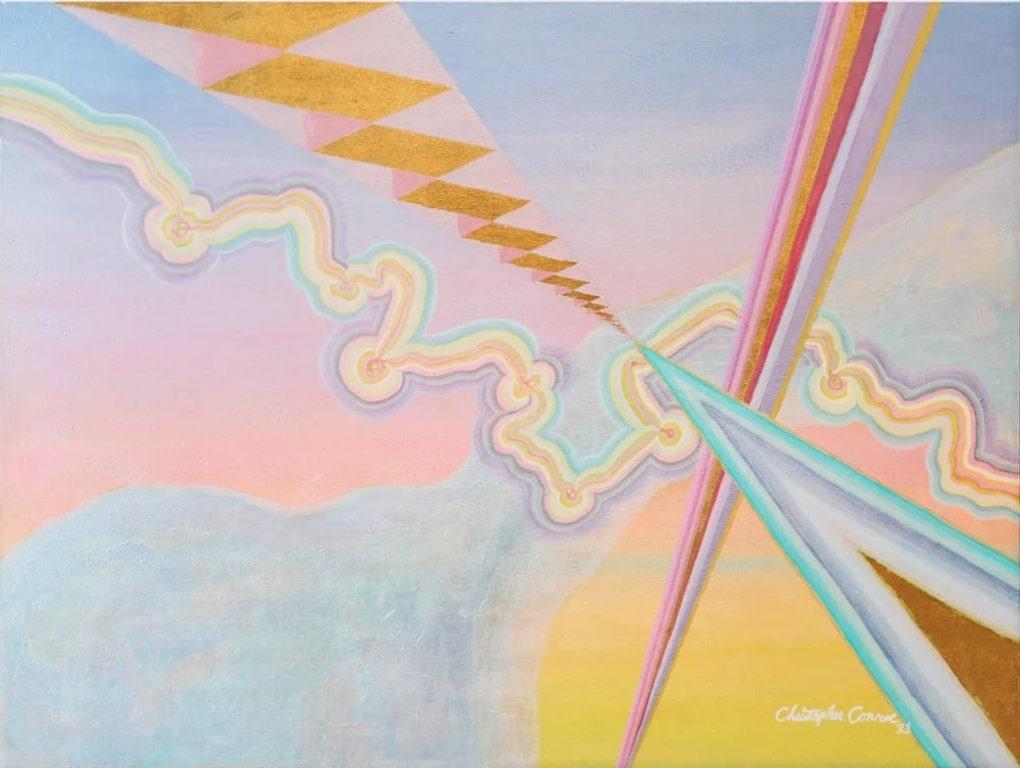 Abstract Painting Christopher Conroe - Peinture abstraite colorée, Antimatter Experiments