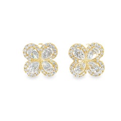 Christopher Designs Classic L'Amour Boucle d'oreille diamant en forme de poire crisscut