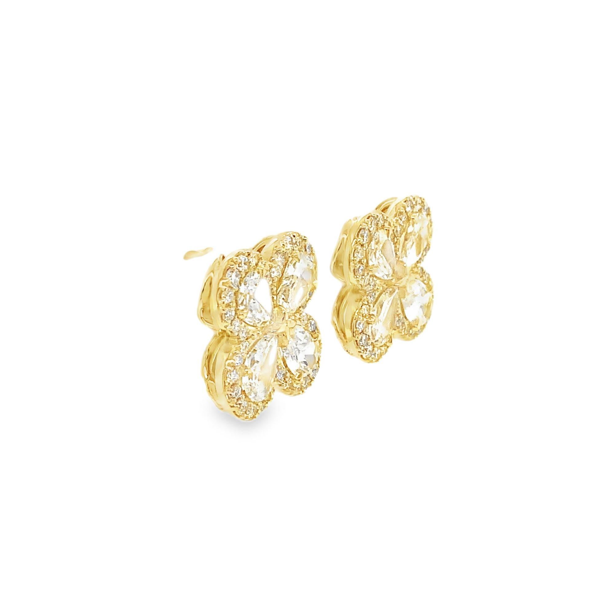 Christopher Designs Classic L'Amour Crisscut Pear Shaped Diamond Earring In New Condition For Sale In Los Gatos, CA