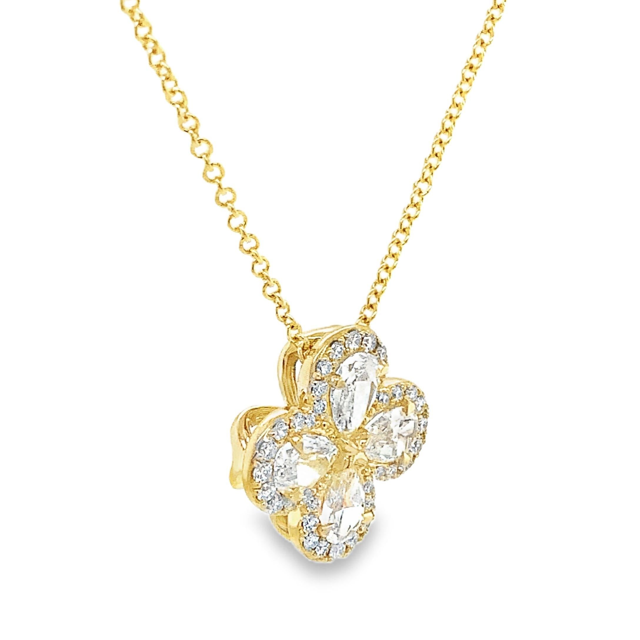 Donna Christopher Designs Ciondolo classico L'Amour con diamante a forma di pera tagliato a vivo in 18 carati in vendita