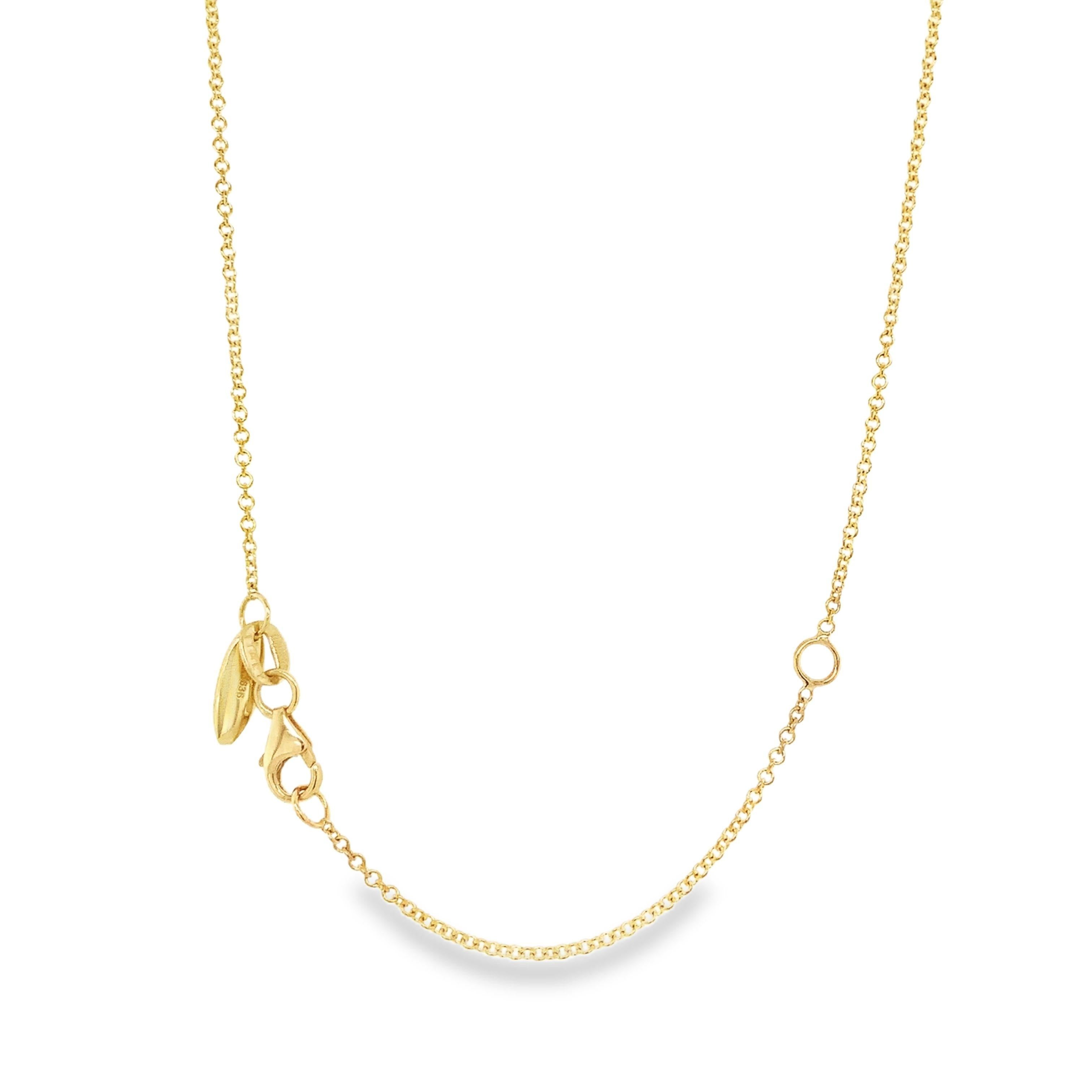 Christopher Designs Ciondolo classico L'Amour con diamante a forma di pera tagliato a vivo in 18 carati in vendita 1