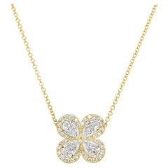 Christopher Designs Ciondolo classico L'Amour con diamante a forma di pera tagliato a vivo in 18 carati