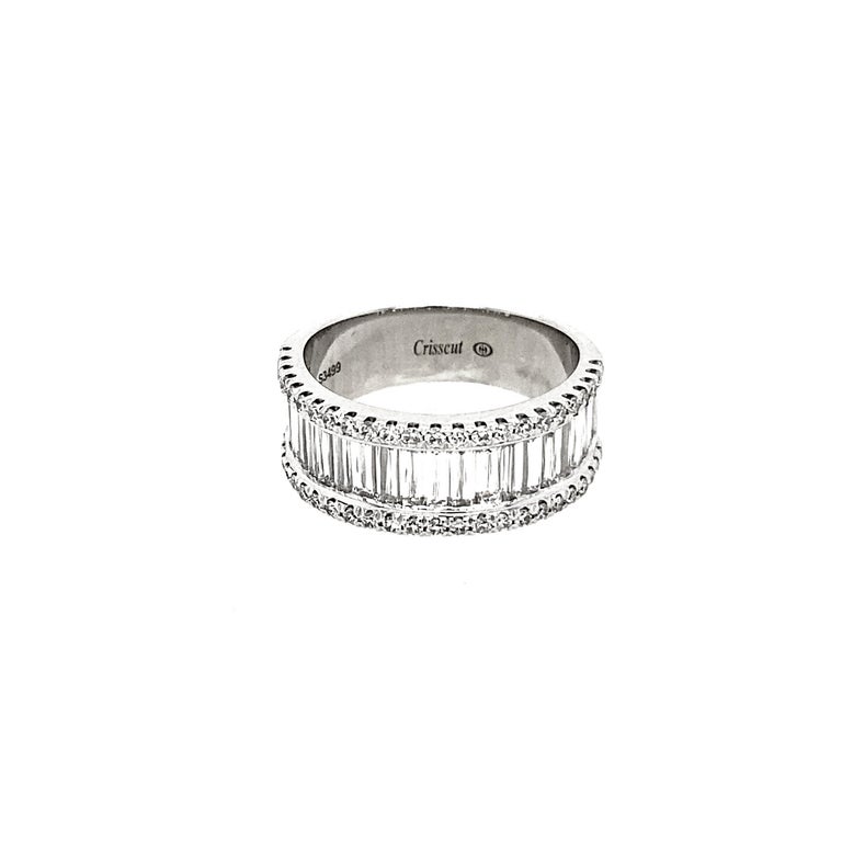 Christopher Designs Crisscut Baguette Diamond Band For Sale at 1stDibs